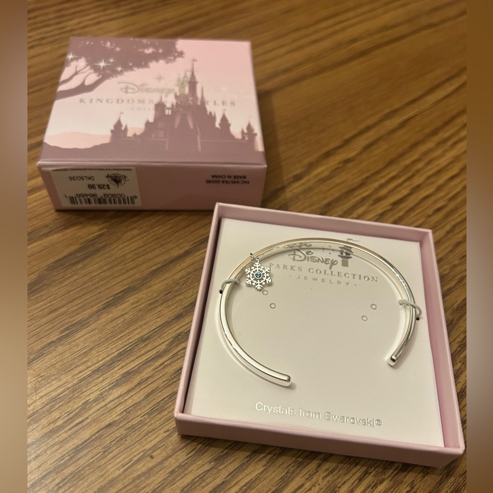 Disney Parks Frozen Snowflake Bracelet Believe in the Journey - blue Swarovski